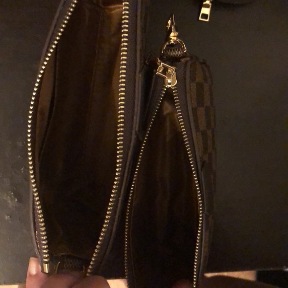 Trio pouch Damien Ebene checkered pattern - Picture 3 of 9